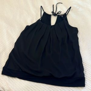 Express spaghetti strap black camisole top, size small.